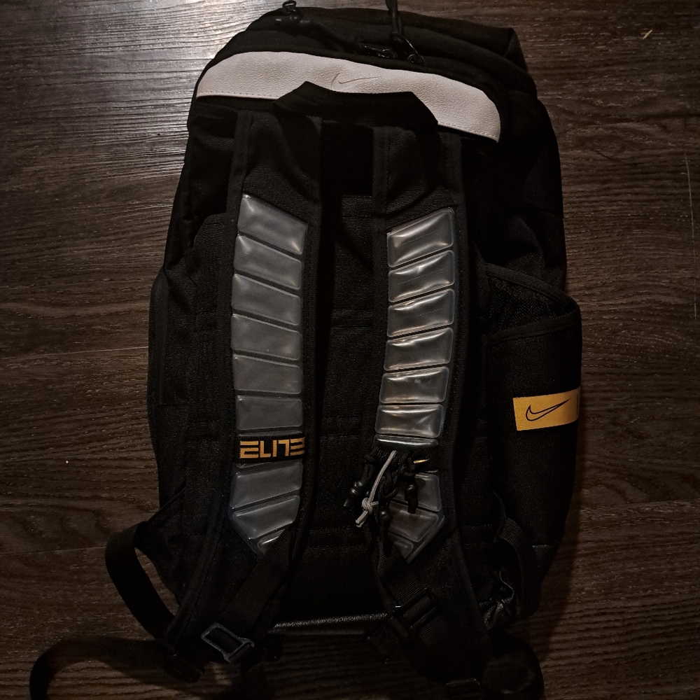 Nike Elite Backpack Black Gold White original air gen - Picture 3 of 5